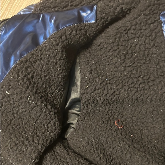 Justice Blue Metallic Sherpa Lined Puffer Jacket - Picture 8 of 8